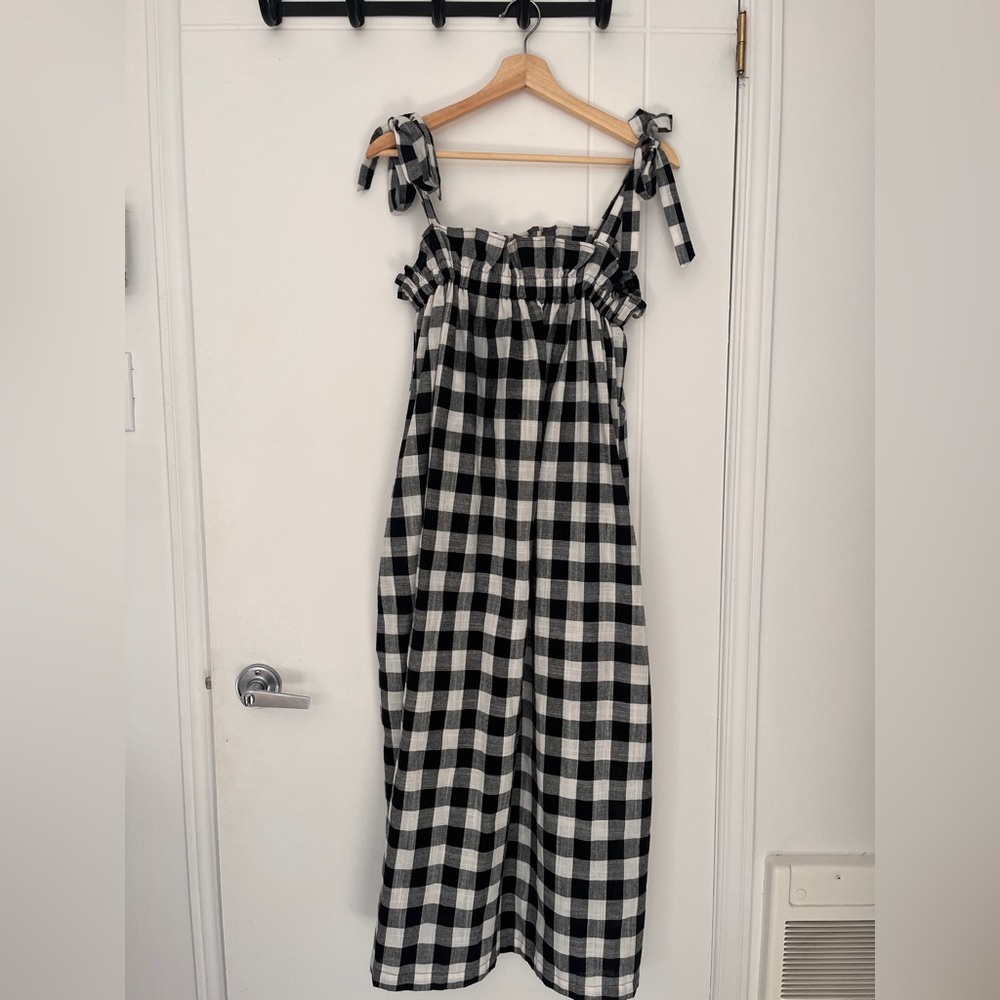 A Bronze Age Clementine Big Gingham Black White Dress